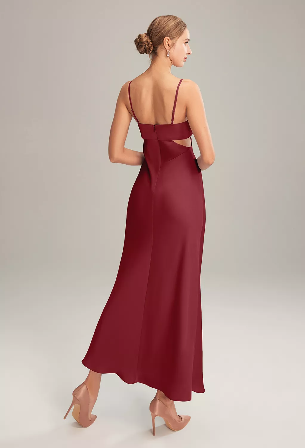 AW Odele Burgundy  Spring Wedding Guest Dresses